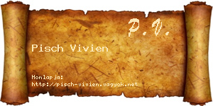 Pisch Vivien névjegykártya